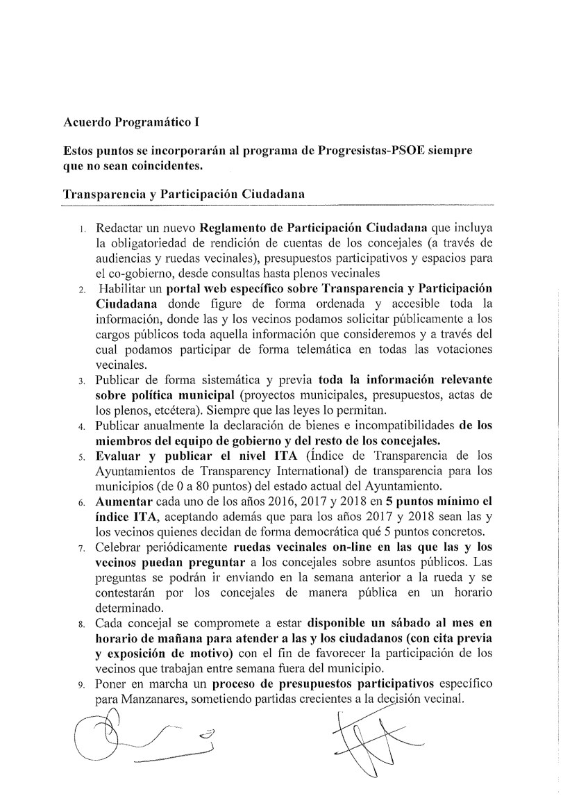 Acuerdo programático 1
