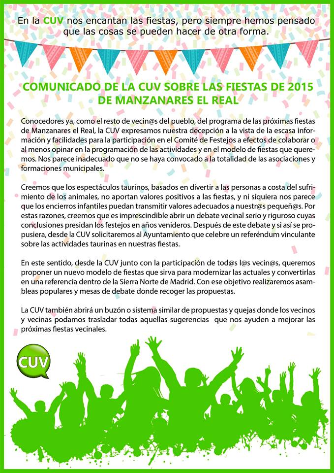 comunicado CUV_Fiestas