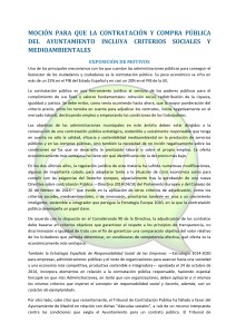 Moción contrataciones con criterios sociales