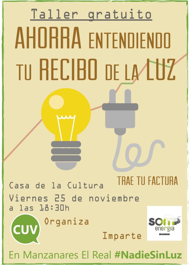 Taller para aprender a ahorrar en tu factura de la luz